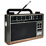 QFX Wireless Retro-Style Portable Bluetooth AM/FM/Shortwave Radio with Flashlight & Party Light, Brown (RETRO-1937)~#|#~561F7E84-557D-473E-98337FC96D54C372_sc7