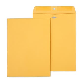 Staples® Clasp & Moistenable Glue Catalog Envelope, 9" x 12", Brown, 100/Box (ST187021-CC)