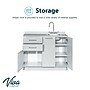 Viva Comfort 36.75'' Exam Room Storage Cabinet With Right Sink, 2-Shelves, 3-Drawers, Gray (ADIME902-BASE-42-RS-GRY-MK)~#|#~562BCE77-8E40-479E-837542B9D23B2151_sc7