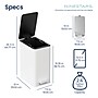 Nine Stars Stainless Steel Step Trash Can, 2.6 Gallon, White (XZD-10-88WH)~#|#~563CD0C4-C77F-49AA-9184511AFDAAAB79_sc7