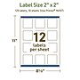 Avery Dissolvable Square Multipurpose Labels, 2" x 2", Off-white, 120/Pack (94107)~#|#~563D2A54-28F5-4ABC-ACC53491610B4410_sc7