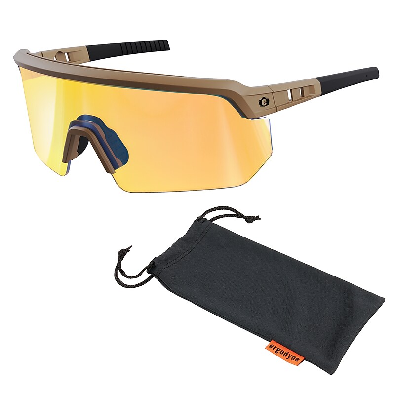 Ergodyne Skullerz AEGIR-AFAS-HCMI Anti-Fog Safety Glasses, Yellow Lens (55232) image 1