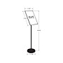 Azar Sign Holder, 11.25" x 46.5", Freestanding, Black, Plastic (300357-BLK)~#|#~56580C5F-0515-4062-B19FBD2E3AA43A96_sc7