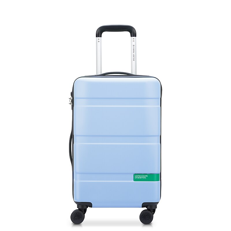 United Colors of Benetton x DELSEY PARIS Now! 19" Hardside Carry-On Luggage with Spinner Wheels, Light Blue (B4376280112) image 1