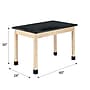Diversified Woodcrafts School Classroom Rectangular Science Lab Table, 60" x 24", Light Hardwood (P7602BM30N)~#|#~56633E6C-916E-4F2E-BD1AAAE767200EA1_sc7