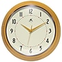 Infinity Instruments Round Retro Saffron Wall Clock, Aluminum, 15" (10940SY-15)~#|#~566571E3-7F2E-49B4-AC0358F8F1984FF5_sc7