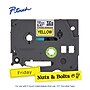 Brother P-touch Strong Adhesive Laminated Label Tape, ~1/2" x 26.2', Black on Yellow (TZeS631)~#|#~566A6E96-691C-465A-98257D526BCB610B_sc7