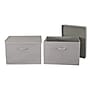 Household Essentials Large Folding Fabric Wide KD Storage Box With Lid, 12" x 18.5"x 15", 58 Qt., Gray, 2/Pack (7419-1)~#|#~566B369D-797C-4990-B18CB1A228ADDC5C_sc7