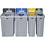 Rubbermaid Slim Jim Single-Stream Recycling Station, 33 Gallon, Gray/Black (2171554)~#|#~566E36CF-4ADF-4F09-8B34158506646055_sc7