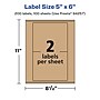 Avery Laser/Inkjet Rectangle Multipurpose Labels, 5" x 6", Kraft Brown, 200 Labels/Box ( 94257)~#|#~56719D9E-AA36-4477-B86934D7D7DB09F8_sc7