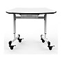 Luxor 29"W Height-Adjustable Trapezoid Student Desk with Drawer, White/Black (MBS-DESK)~#|#~5671DDDD-017E-4EA0-987585919D261408_sc7