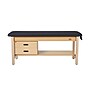 Aristo Wood H-Brace Physician Exam Table with Shelf, 2 Drawer Cabinet, Paper Cutter, Holder, 500lbs. Capacity, Black~#|#~567632D7-CEB8-4386-8A1C2305A8B8DDF9_sc7