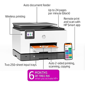 HP OfficeJet Pro 9025e Wireless Color All-in-One Printer Includes 6 months of FREE Ink with HP+ (1G5M0A)
