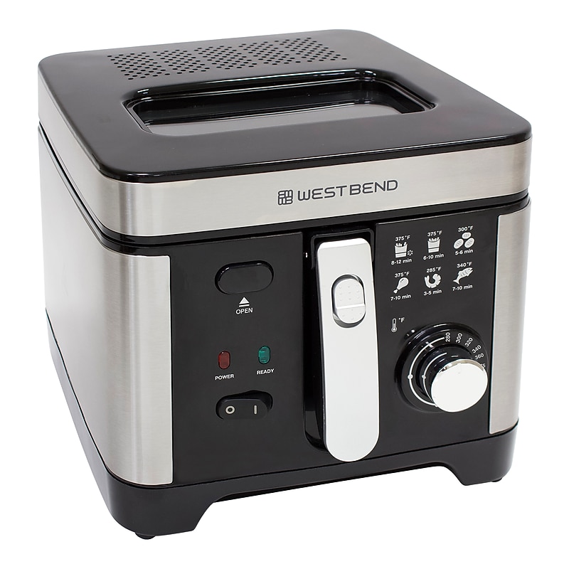 West Bend Electric Deep Fryer, 3L, Stainless Steel (DFWB3LBK13) image 1
