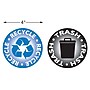 Cosco RECYCLE and TRASH Indoor/Outdoor Sign Decals, 4" Diameter, Blue/Black, 2/Pack (098594)~#|#~567DB11D-58E3-434E-AB0CB9E8536B0702_sc7