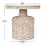 Storied Home Hand-Woven Water Hyacinth Table, White-Washed (EC1643)~#|#~56823057-33EC-4286-A0CF1182EFB9A130_sc7