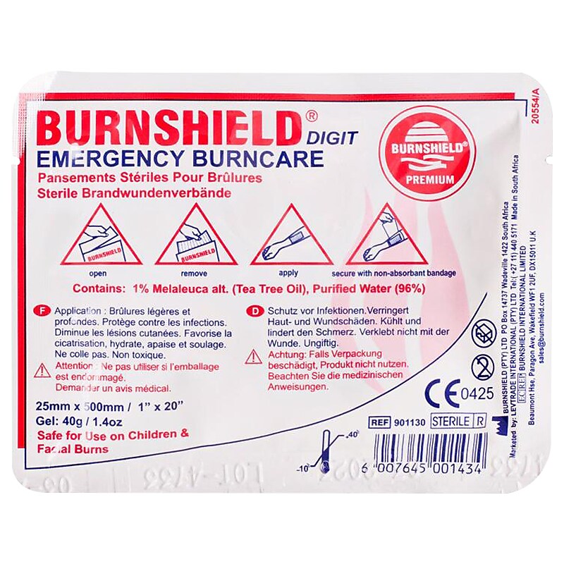 Burnshield Digit Emergency Burn Dressing, 1" x 20", 5/Carton (901130) image 1