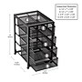 Mind Reader 4-Drawer Desktop Storage, Metal Mesh, Black (4TMCA-BLK)~#|#~568A21CE-59E5-463D-AF8DA3C16A74D598_sc7