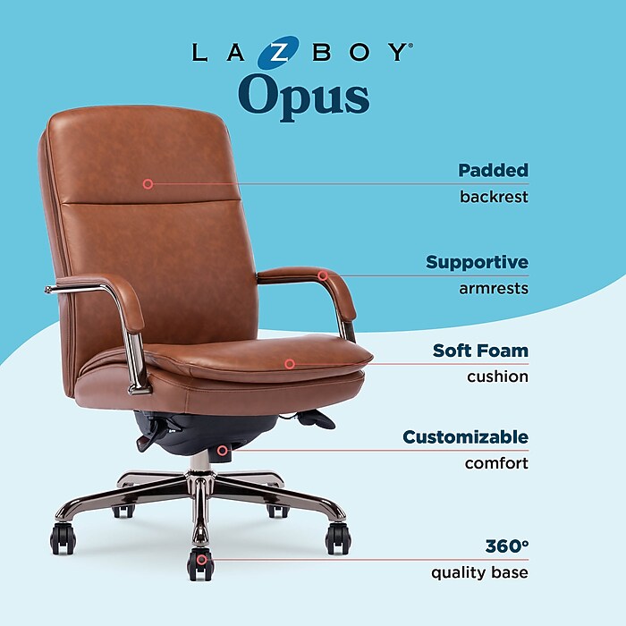 La-Z-Boy Opus Ergonomic Bonded Leather Swivel Executive Chair