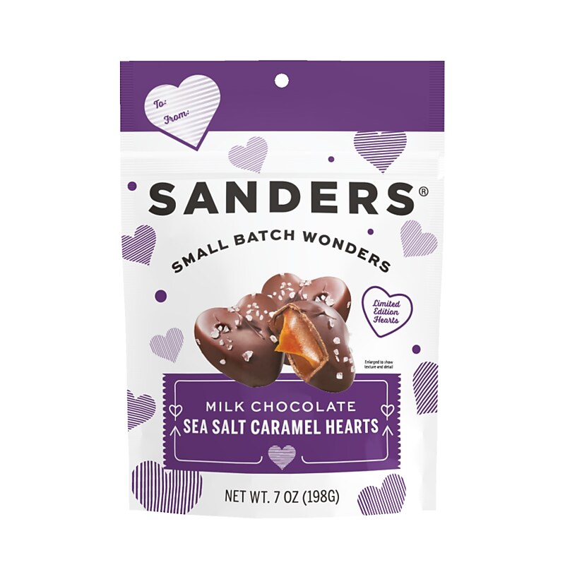 Sanders Milk Chocolate Sea Salt Caramel Hearts, 7 oz. (MRY31141) image 1