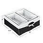 Household Essentials Woven Storage Wicker Basket, Black, 3/Set (HE1099)~#|#~56900B1A-5979-4F39-966AB2EDA83E475C_sc7