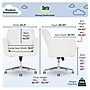 Serta Style Ashland Faux Leather Swivel Computer and Desk Chair, White (47140E)~#|#~56914562-DAB9-4CD8-A36B205D4276EED8_sc7