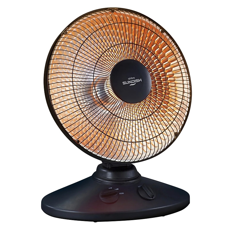 Airbro SUNDISH 1,000-Watt 3412 BTU Radiant Electric Heater, Black (HP-1000) image 1
