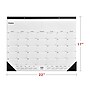 2024-2025 Staples 22" x 17" Academic Monthly Desk Pad Calendar, White/Black  (ST12952-23)~#|#~5693CDAD-6E17-4DD3-A3702DF04CB05BF4_sc7