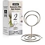 Global Printed Products Horizontal Card Holder, Table Top/Countertop, Silver Metal, 20/Pack (WRHLDR-SLV)~#|#~56944000-638B-4462-9AAEDF8BC010F4EF_sc7