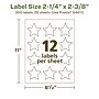 Avery EcoFriendly Laser/Inkjet Burst Multipurpose Labels, 2-1/4" x 2-3/8", White, 300/Pack (94611)~#|#~5699711B-7412-4D6D-83D56483A87F4E92_sc7