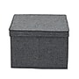 Household Essentials Medium Stackable Folding Fabric Square KD Storage Box, 10" x 15"x 15", 39 Qt., Gray, 2/Pack (7517-1)~#|#~569E004A-9661-411E-98A6E4F8ADB96994_sc7