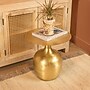 Storied Home 18"Dia. Metal Round Side Table, Gold (EC1762)~#|#~569E01A3-5345-4251-A2B28770D6D78526_sc7