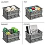 iDESIGN Small Stackable Plastic Storage Bin, Gray, 3/Pack (29404M3)~#|#~56A03897-C492-4074-B04578BA5439F1C2_sc7
