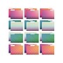 Global Printed Products Deluxe Designer Geometric Foil Heavy Duty File Folders, 1/3-Cut Tab, Assorted Colors, 24/Pack~#|#~56A45189-A382-46A1-9352F57215B50C21_sc7