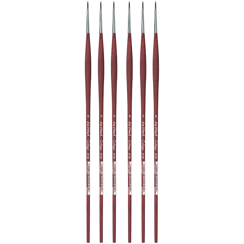 da Vinci COLLEGE Oil and Acrylic Synthetic Student Round Brush, 6 Brushes/Pack (DVXVA87300-6) image 1