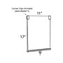 Azar Sign Holder, 11" x 17", Vertical, Freestanding, Clear/Silver Acrylic (300847)~#|#~56A79CF2-54E1-4794-A0655D799F05AAE3_sc7