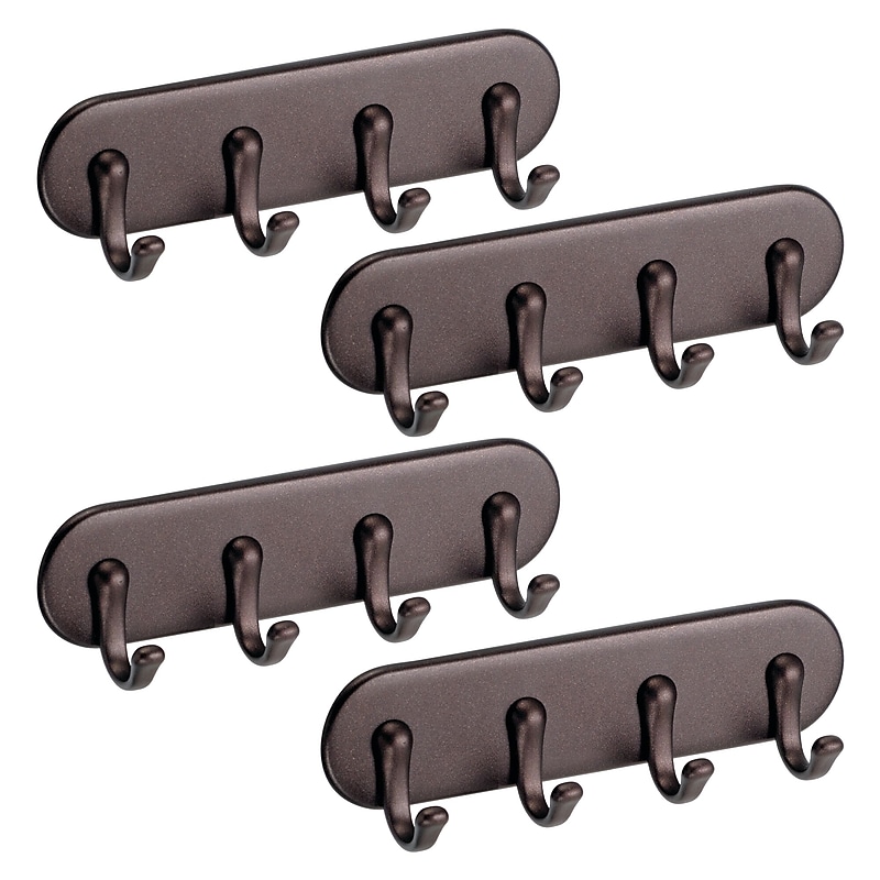 iDESIGN Wall Rack, Bronze, ABS, 4/Pack (28100M4) image 1