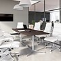 Bush Business Furniture 96W x 42D Boat Shaped Conference Table with Metal Base, Storm Gray (99TBM96SGSVK)~#|#~56B51CC6-EE66-453A-A8D3F015E469D639_sc7