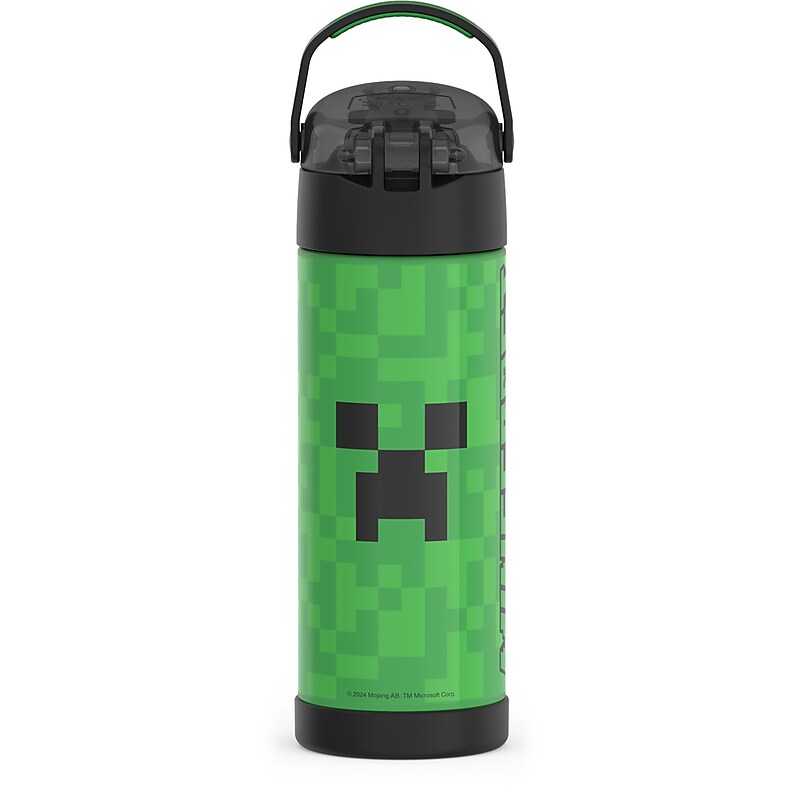 Thermos Funtainer Pokémon and Minecraft Stainless Steel Vacuum Insulated Water Bottle, 16 oz. (F42105AST6) image 1