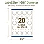Avery Dissolvable Circle Multipurpose Labels, 1-5/8" Dia., Off-white, 200/Pack (94507)~#|#~56BB375C-7BC4-4045-AD6BDBB38267E05B_sc7