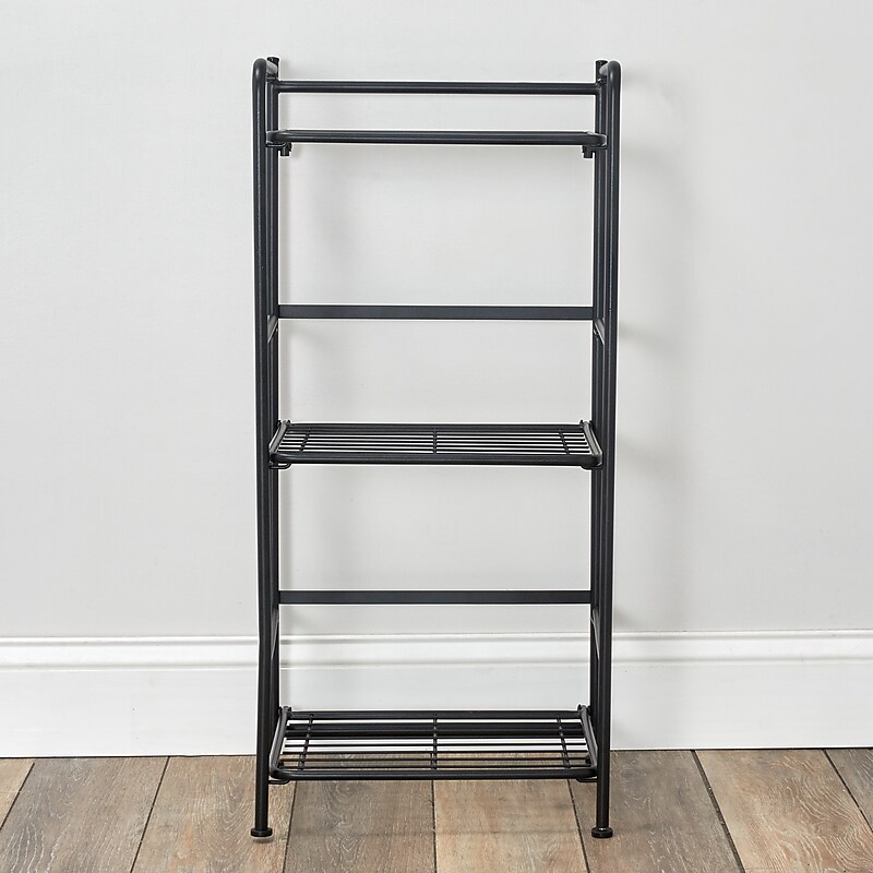 Advantus FlipShelf 3-Shelf Metal Unit, 14.5"W, Black (37635) image 1
