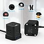 Uncaged Ergonomics Cube 5-Outlet 4-USB Port Surge Protector, 10', Black (PC-b-c)~#|#~56C0B55D-0DF7-4ECC-B76EB02D2E9FCECB_sc7