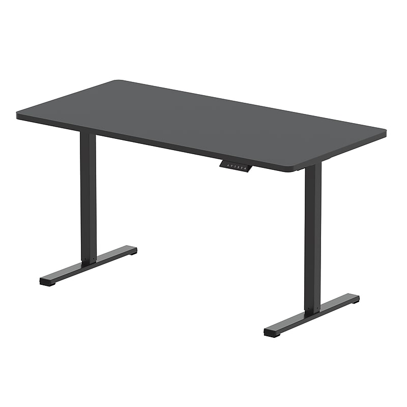 FlexiSpot ET155E 55"W Electric Rectangular Adjustable Standing Desk, Black (4SPL-S09010060) image 1