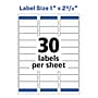 Avery Sure Feed Laser/Inkjet ID Labels, 1" x 2-5/8", White, 750 Labels/Pack (6460)~#|#~56C4424E-71BA-4999-A346063CC02C12B7_sc7