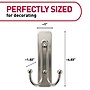 Command Large Hook, 4 lb., Brushed Nickel (17036BN-ES)~#|#~56C5B69A-7A65-462B-B617C3D54C91982F_sc7