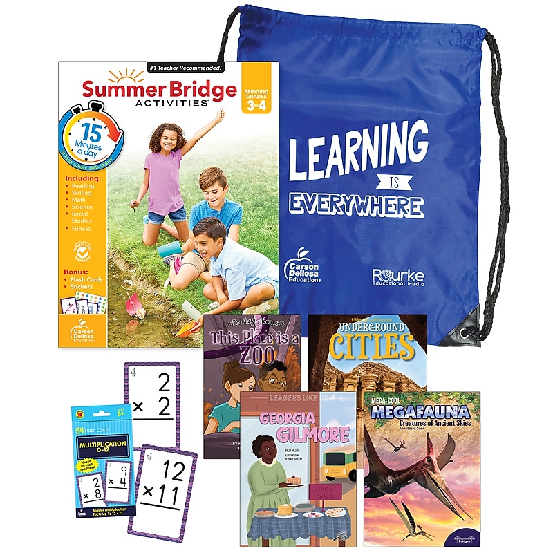Summer Bridge Activities Summer Bridge Essentials Backpack, Grade 3-4 Workbook, 8/Set (CD-745385B) image 1