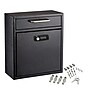 AdirOffice Medium Wall Mounted Drop Box Mailbox, Black (631-05-BLK-KC)~#|#~56CDDF0D-78F8-4052-9215BF25144F7F02_sc7