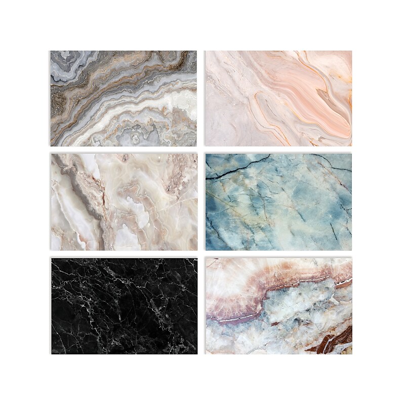 Better Office Natural Stone Cards with Envelopes, 4" x 6", Assorted Colors, 100/Pack (64577-100PK) image 1