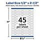 Avery Laser/Inkjet Decorative Edge Waterproof Multipurpose Labels, 2.5"  x 0.5", White, 4500/Box (94749)~#|#~56D52B40-F606-465F-99CAD8ABE8DF9EA5_sc7