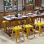 Flash Furniture Kai Industrial Iron Table Height Stackable Restaurant Stool without Back, Yellow, 4-Pieces/Pack (ETBT350318YL)~#|#~56D6EBA1-8641-437A-8FADB258AA1E0E2A_sc7